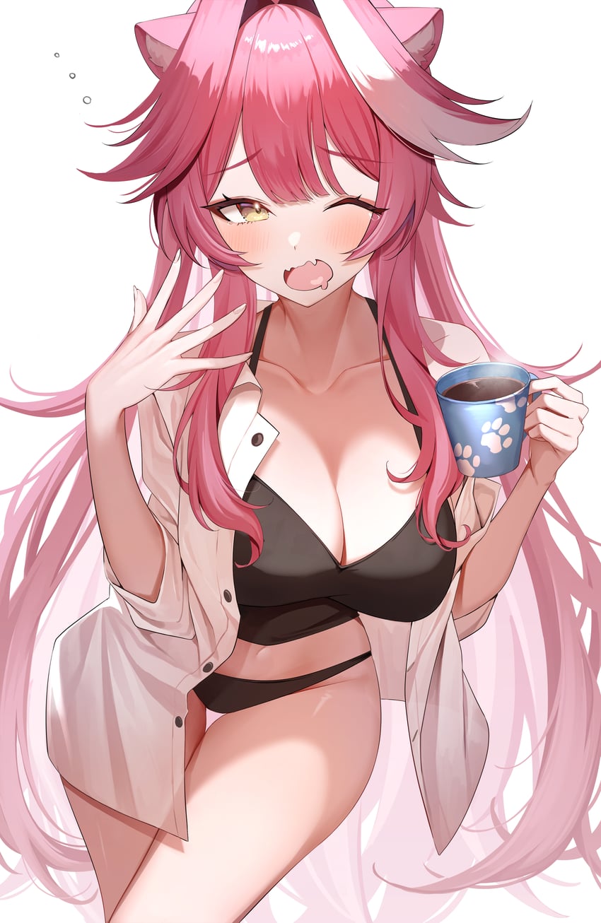 raora panthera (hololive and 1 more) drawn by gawawawa