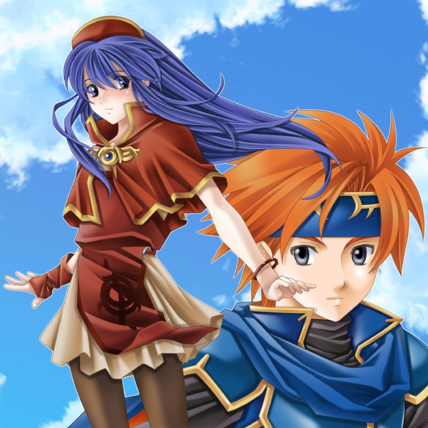 roy and lilina (fire emblem and 1 more) drawn by tamamon
