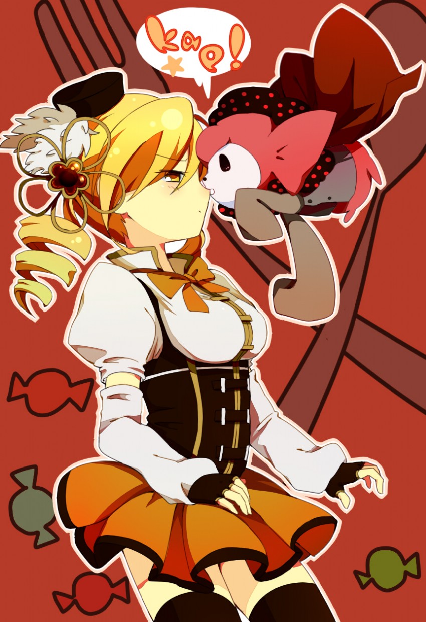 tomoe mami and charlotte (mahou shoujo madoka magica) drawn by misumi_(msm952)