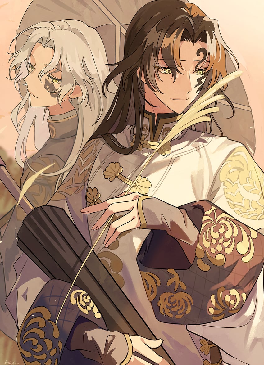 xie bian, fan wujiu, and wu chang (identity v) drawn by shiroi_sora
