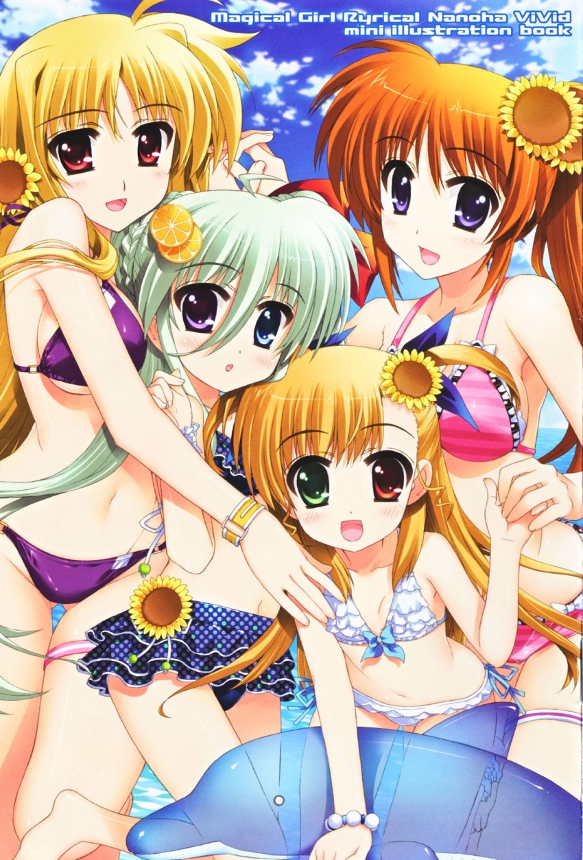 fate testarossa, takamachi nanoha, vivio, and einhard stratos (lyrical nanoha and 1 more) drawn by fujima_takuya