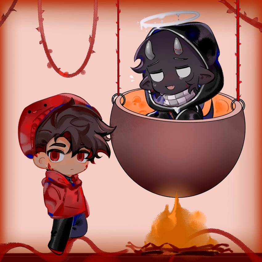 badboyhalo and skeppy (minecraft youtube and 1 more) drawn by cihuabinggan