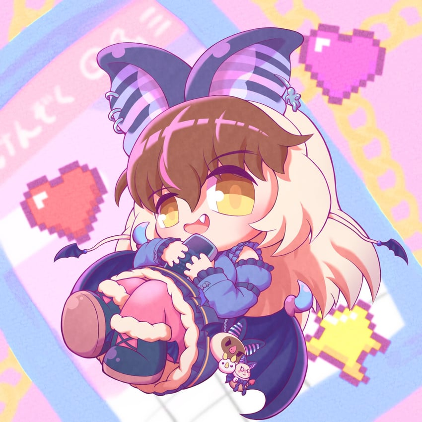 brown long-eared bat and poporu (kemono friends and 1 more) drawn by daisantw