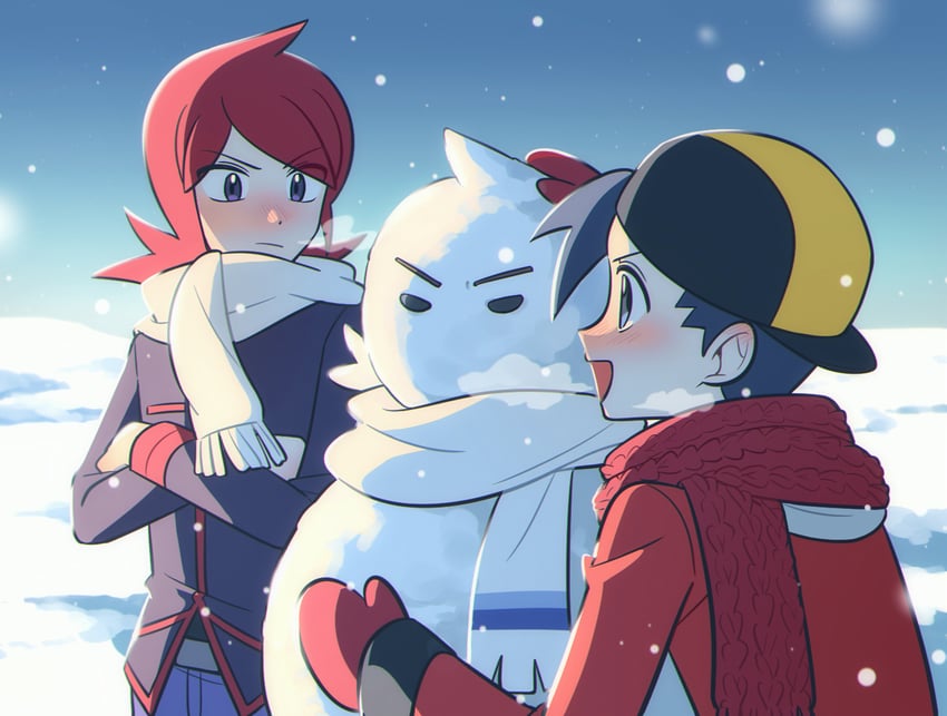 ethan and silver (pokemon and 1 more) drawn by chueog