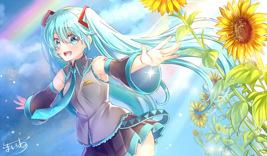 hatsune miku (vocaloid) drawn by mashiro_aa