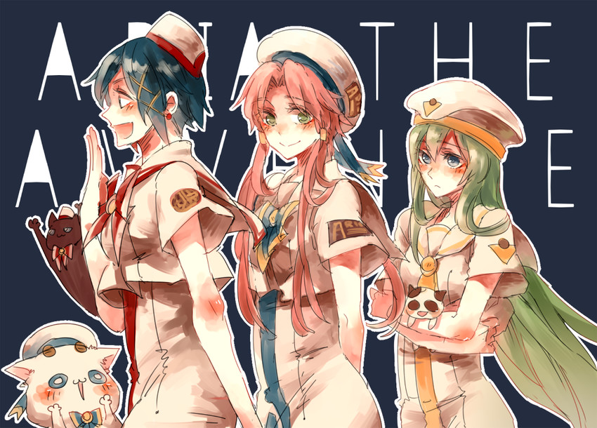 mizunashi akari, alice carroll, aika granzchesta, aria pokoteng, president maa, and 1 more (aria) drawn by grazie_(avvenire-aria)