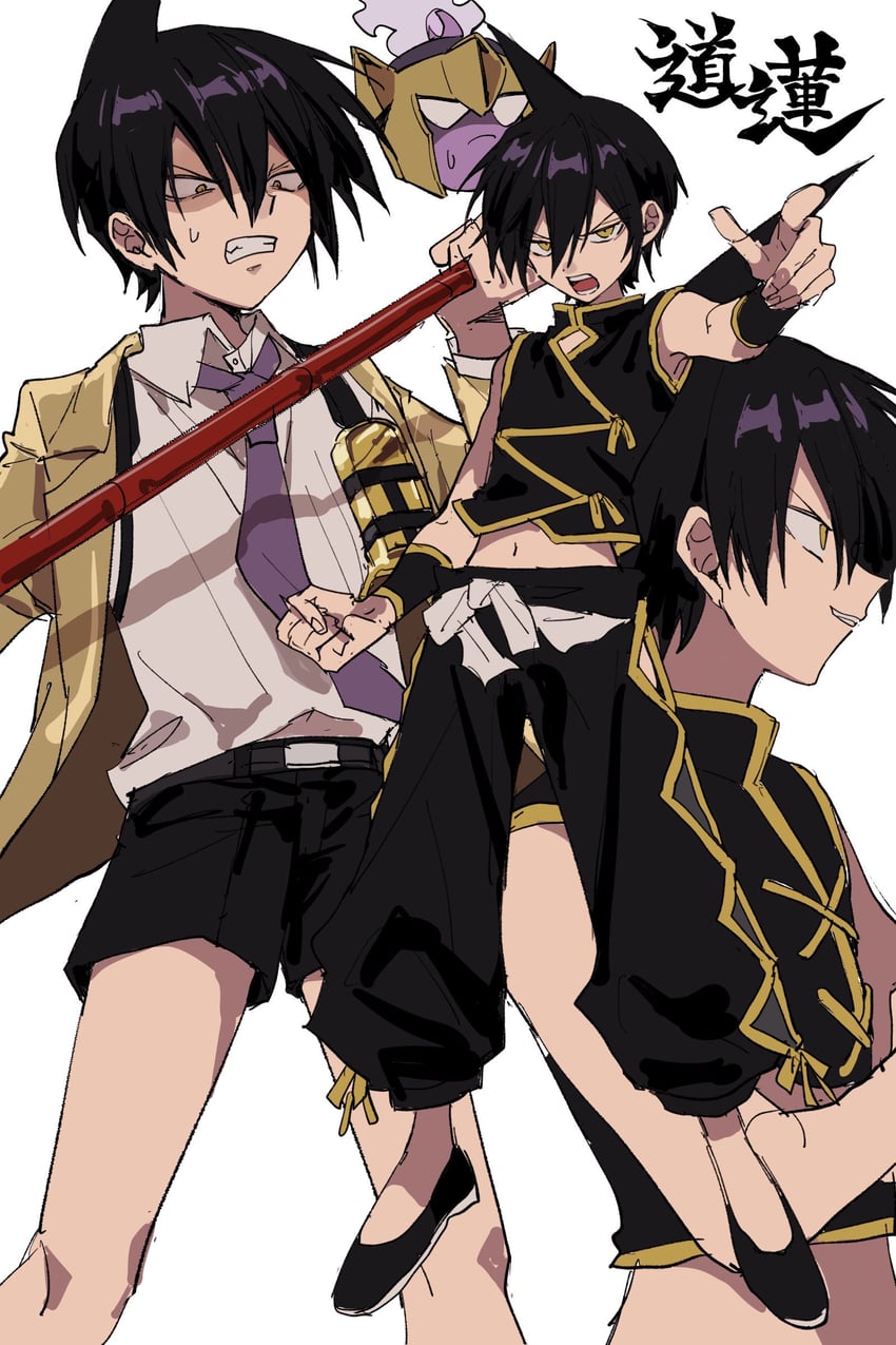 tao ren and bason (shaman king) drawn by aoi_(yooo009)