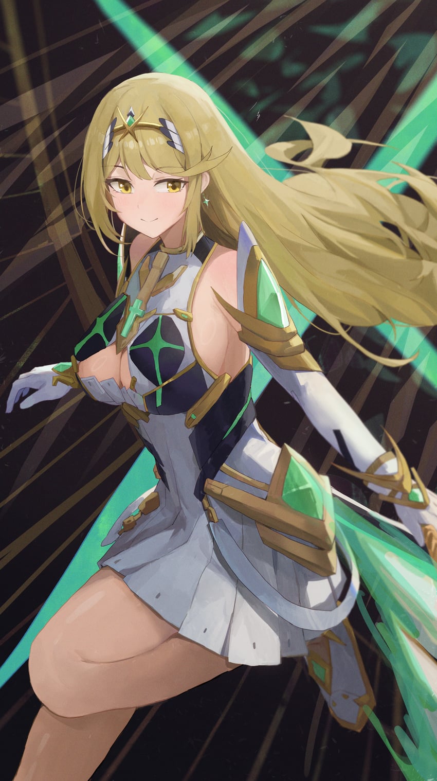 mythra (xenoblade chronicles and 1 more) drawn by jianjia