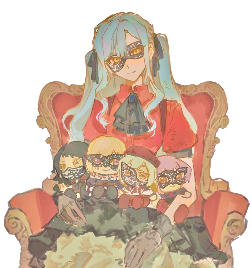 togawa sakiko, wakaba mutsumi, yahata umiri, misumi uika, mortis, and 5 more (bang dream! and 1 more) drawn by muli_xiao_die