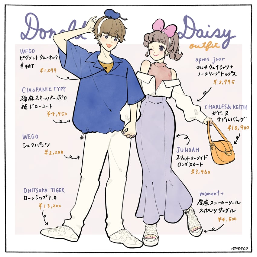 donald duck and daisy duck (mickey mouse & friends) drawn by meecosme