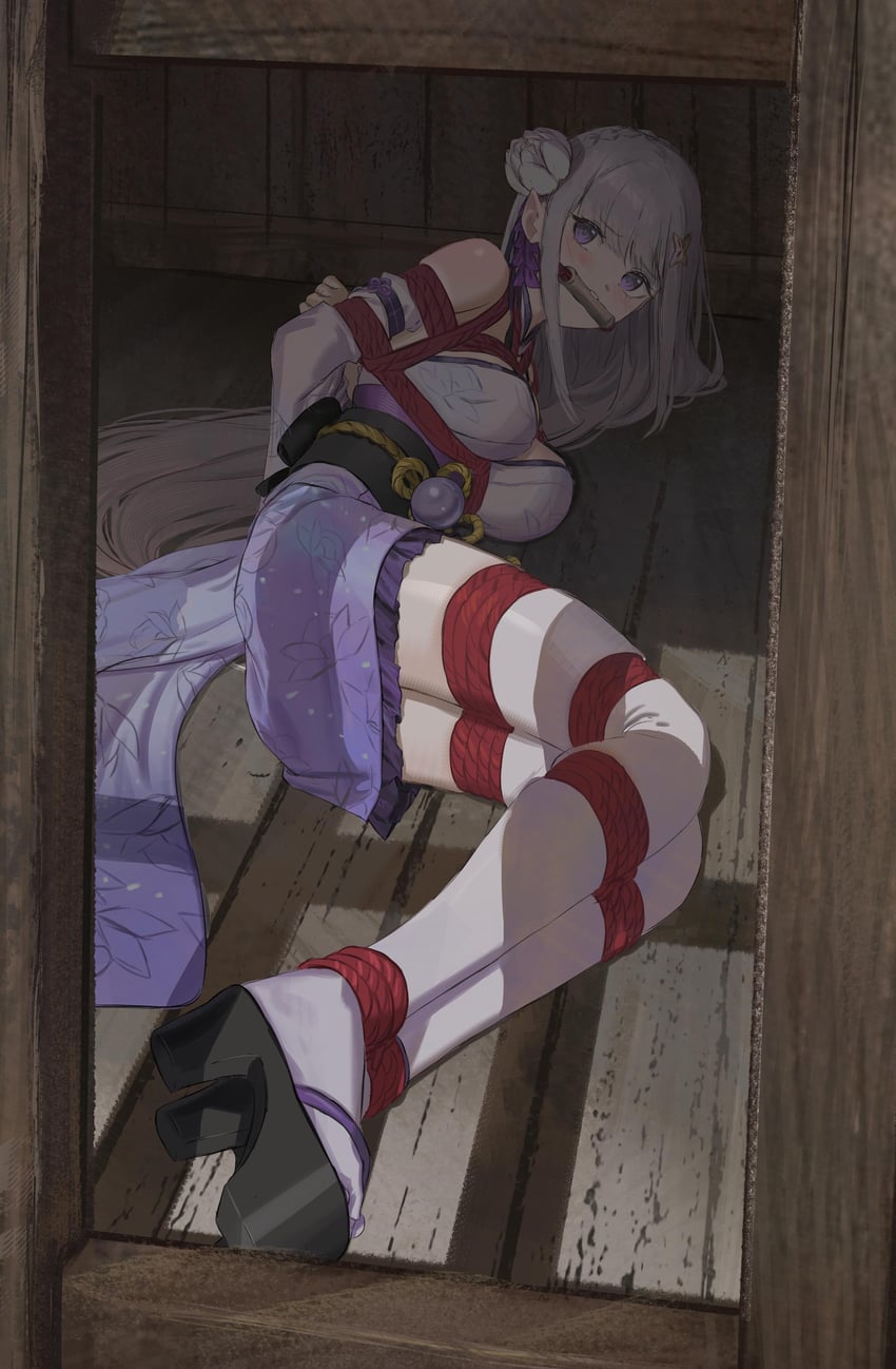 emilia (re:zero kara hajimeru isekai seikatsu) drawn by cailin020