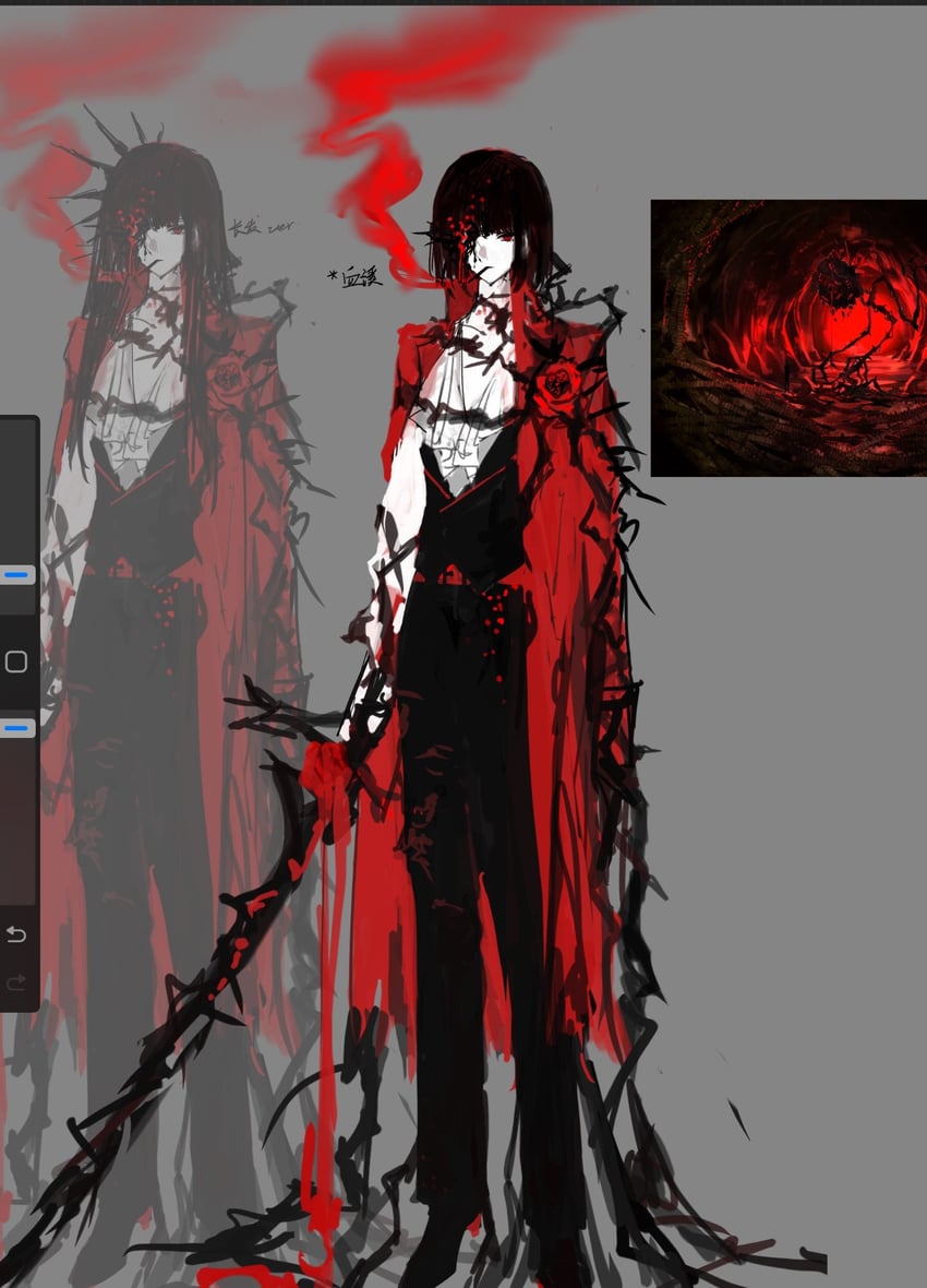 ryoshu and four-hundred roses (project moon and 1 more) drawn by muisumk