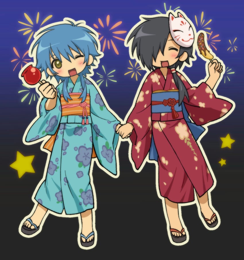 seragaki aoba and koujaku (dramatical murder and 1 more) drawn by fckdup_asht