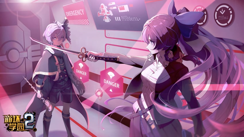 raiden mei and merlin cavendish (honkai and 1 more)