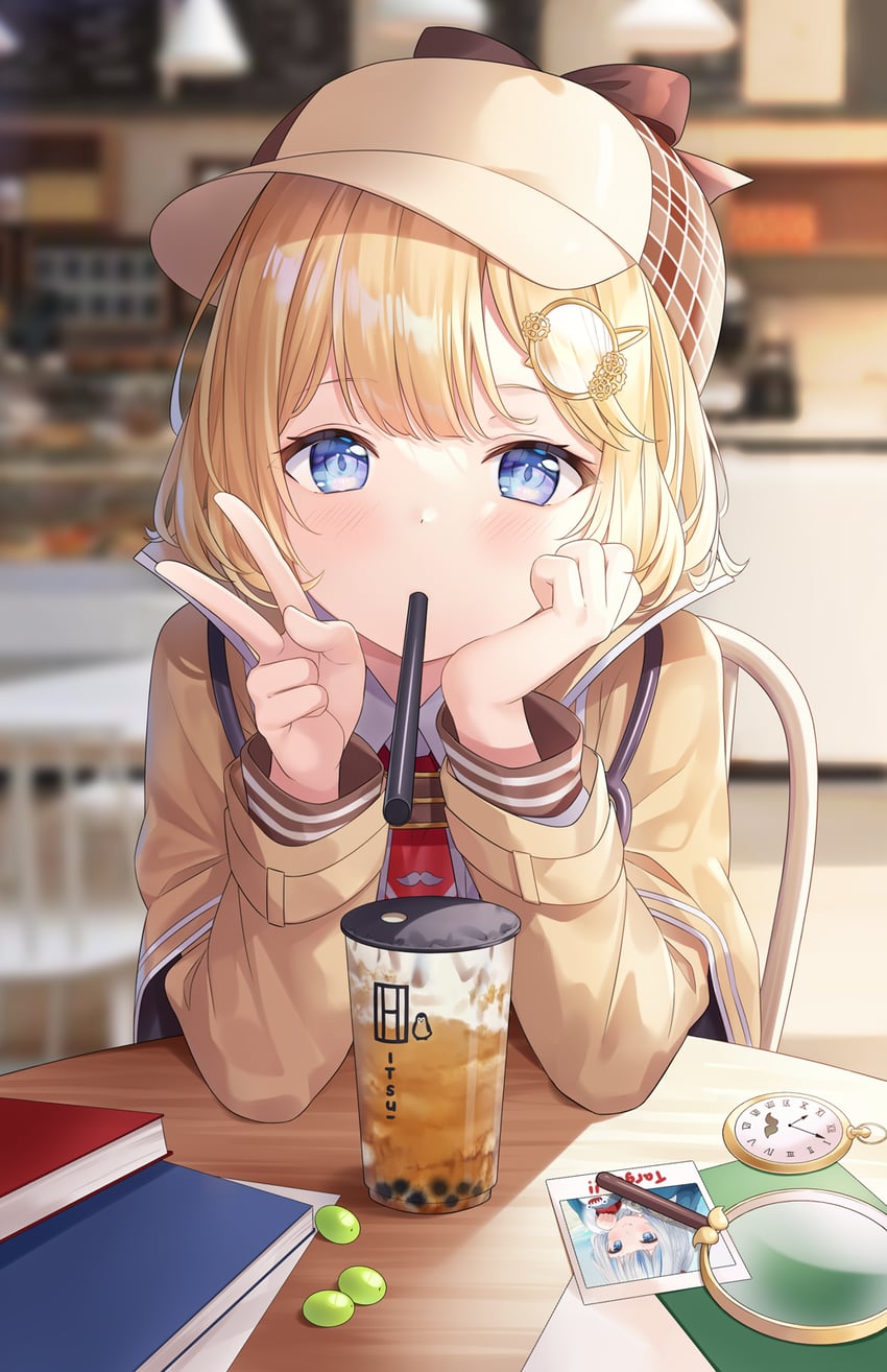 gawr gura and watson amelia (hololive and 1 more) drawn by hitsukuya