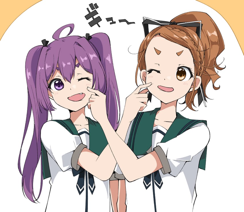 kono miyako and tojo yuki (22/7) drawn by trefle_r