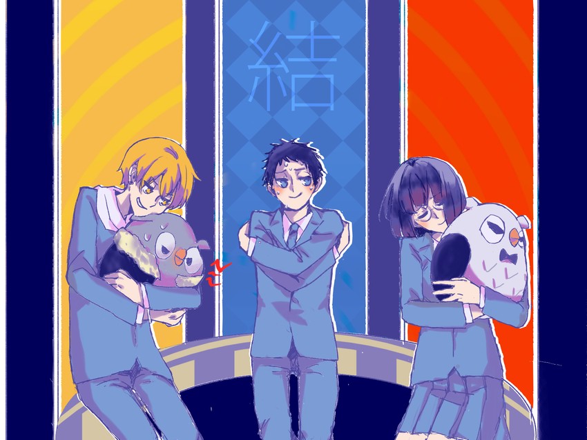 orihara izaya, sonohara anri, heiwajima shizuo, ryuugamine mikado, and kida masaomi (durarara!!) drawn by phanlovers