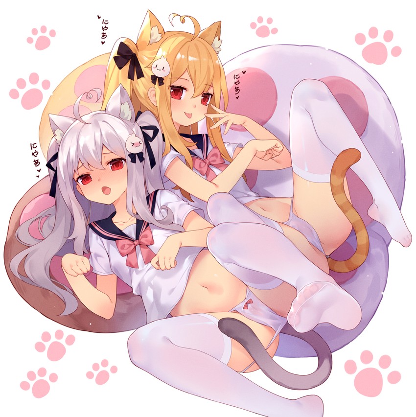 tokisaki mio and tokisaki asaba (original) drawn by niliu_chahui