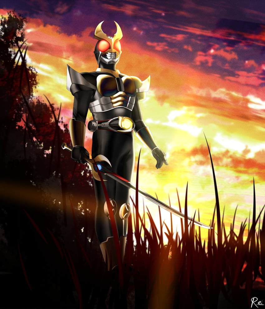 kamen rider agito (kamen rider and 1 more) drawn by reiei_8