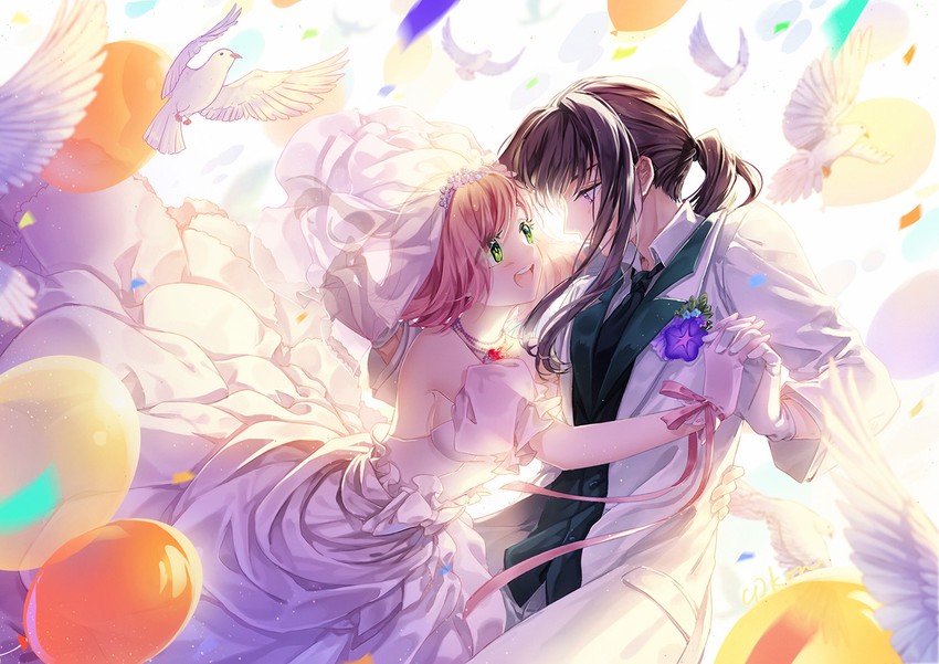 yuri lowell and estellise sidos heurassein (tales of and 1 more) drawn by cat_princess