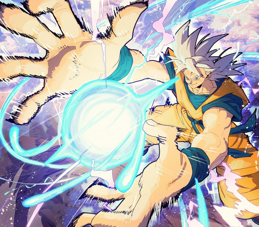 son goku (dragon ball and 1 more) drawn by taku_(aywakutakuay)