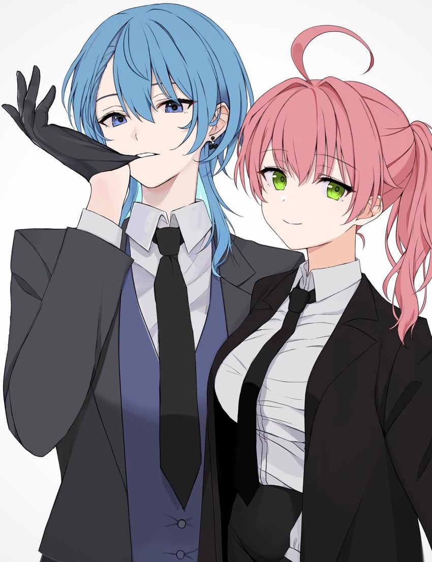 hoshimachi suisei and sakura miko (hololive) drawn by mochi_jiro