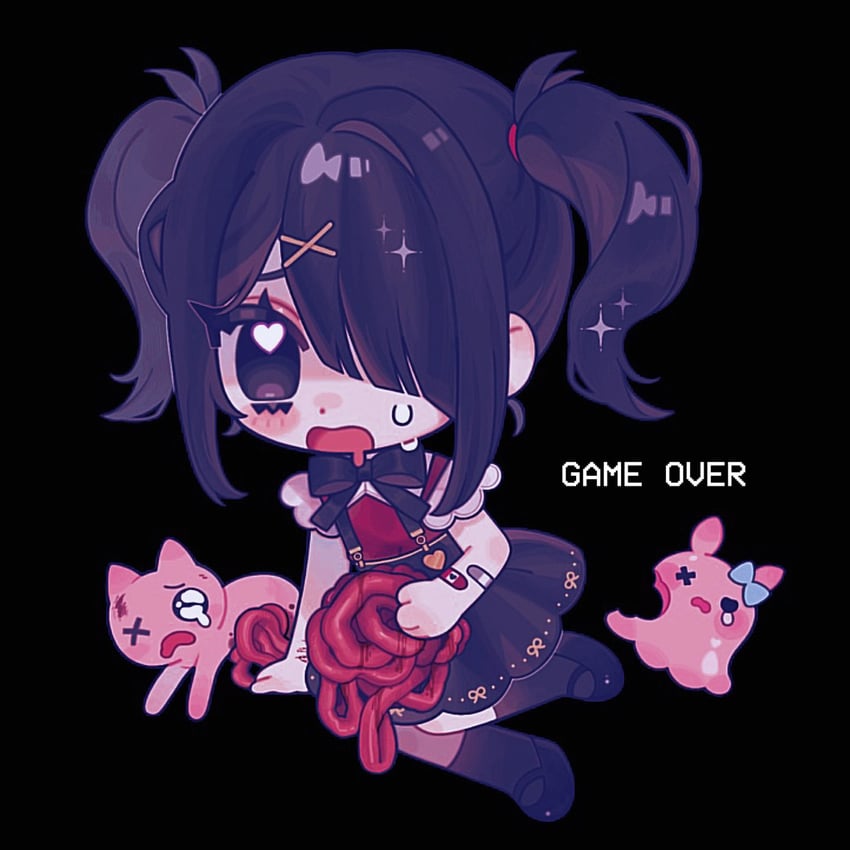 ame-chan and pien cat (needy girl overdose) drawn by umi_usagi_(tako46065430)