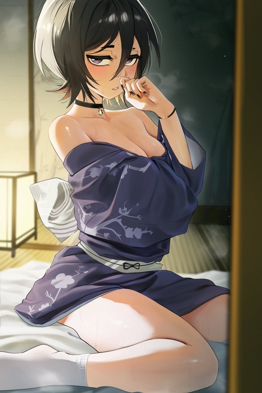 kuchiki rukia (bleach) drawn by waligner