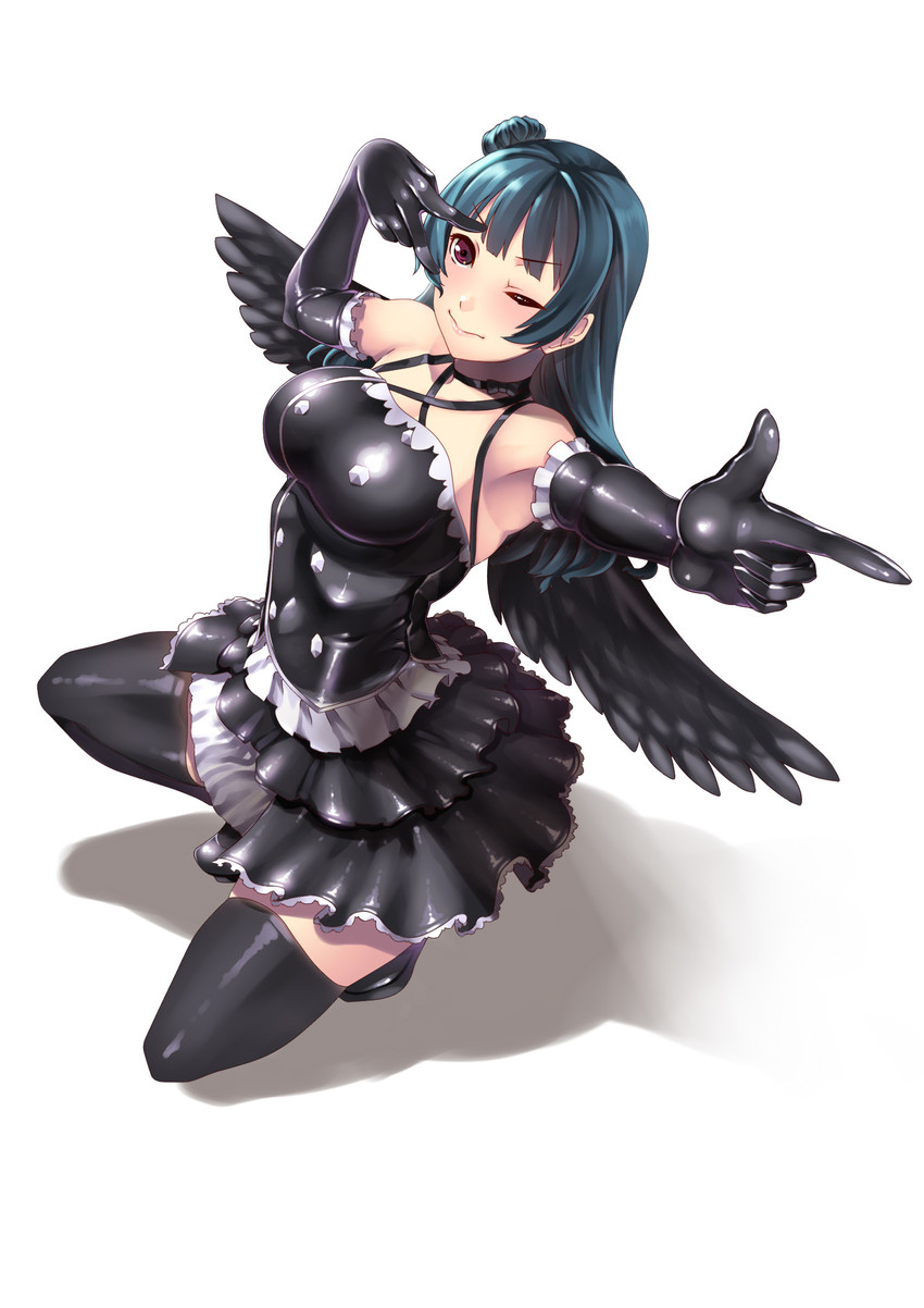 tsushima yoshiko (love live! and 1 more) drawn by hiememiko