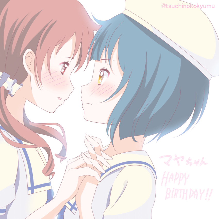 jouga maya and natsu megumi (gochuumon wa usagi desu ka?) drawn by tsuchinokokyumu