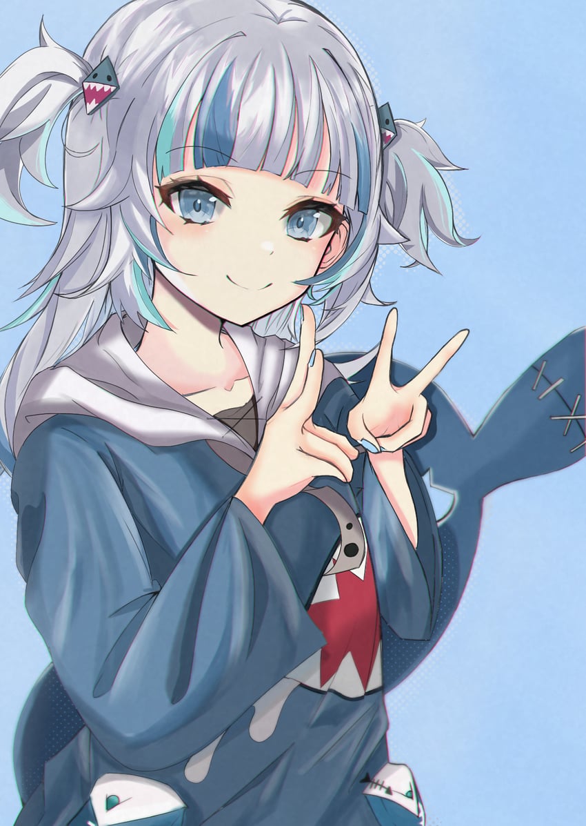 gawr gura (hololive and 1 more) drawn by user_heup4387