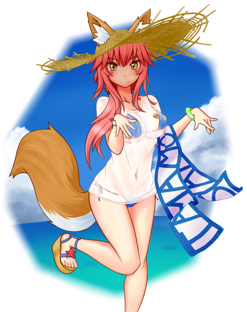 tamamo and tamamo no mae (fate and 2 more) drawn by feniny