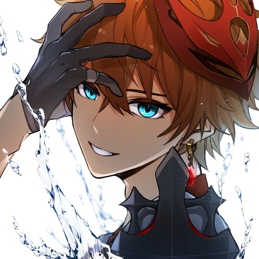 tartaglia (genshin impact) drawn by ebibi_chiriri