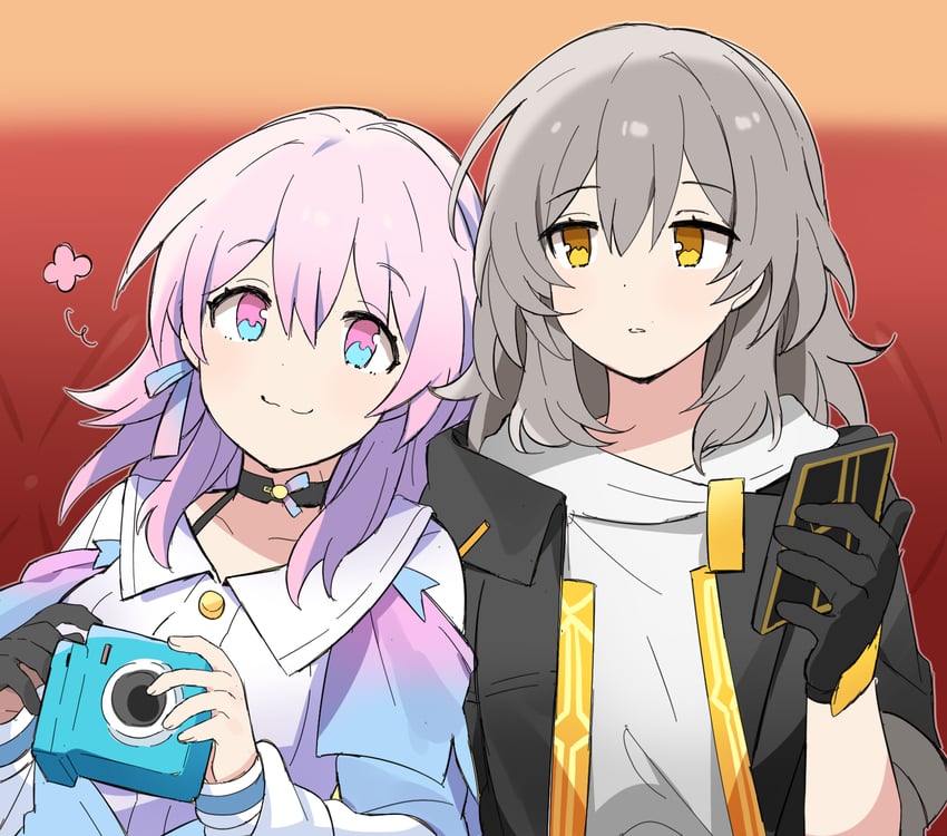 trailblazer, stelle, and march 7th (honkai and 1 more) drawn by jin2