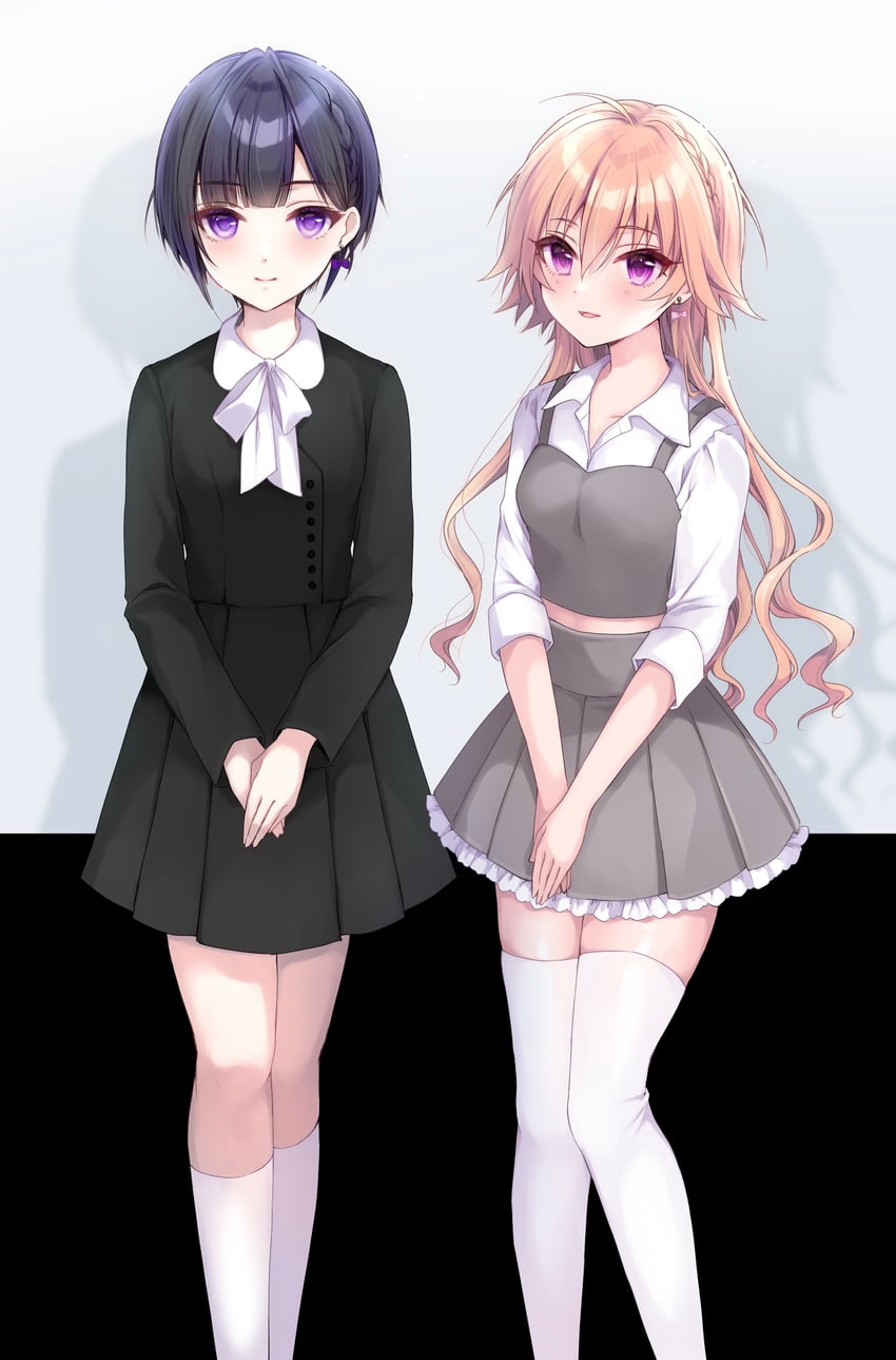 ninomiya asuka and shirayuki chiyo (idolmaster and 1 more) drawn by nuno_kire