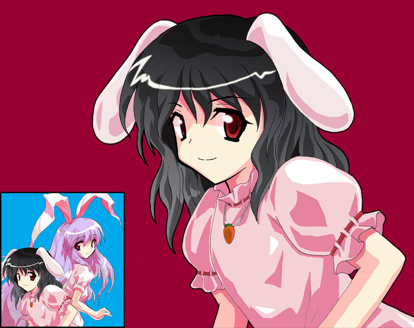 reisen udongein inaba and inaba tewi (touhou) drawn by pikapon