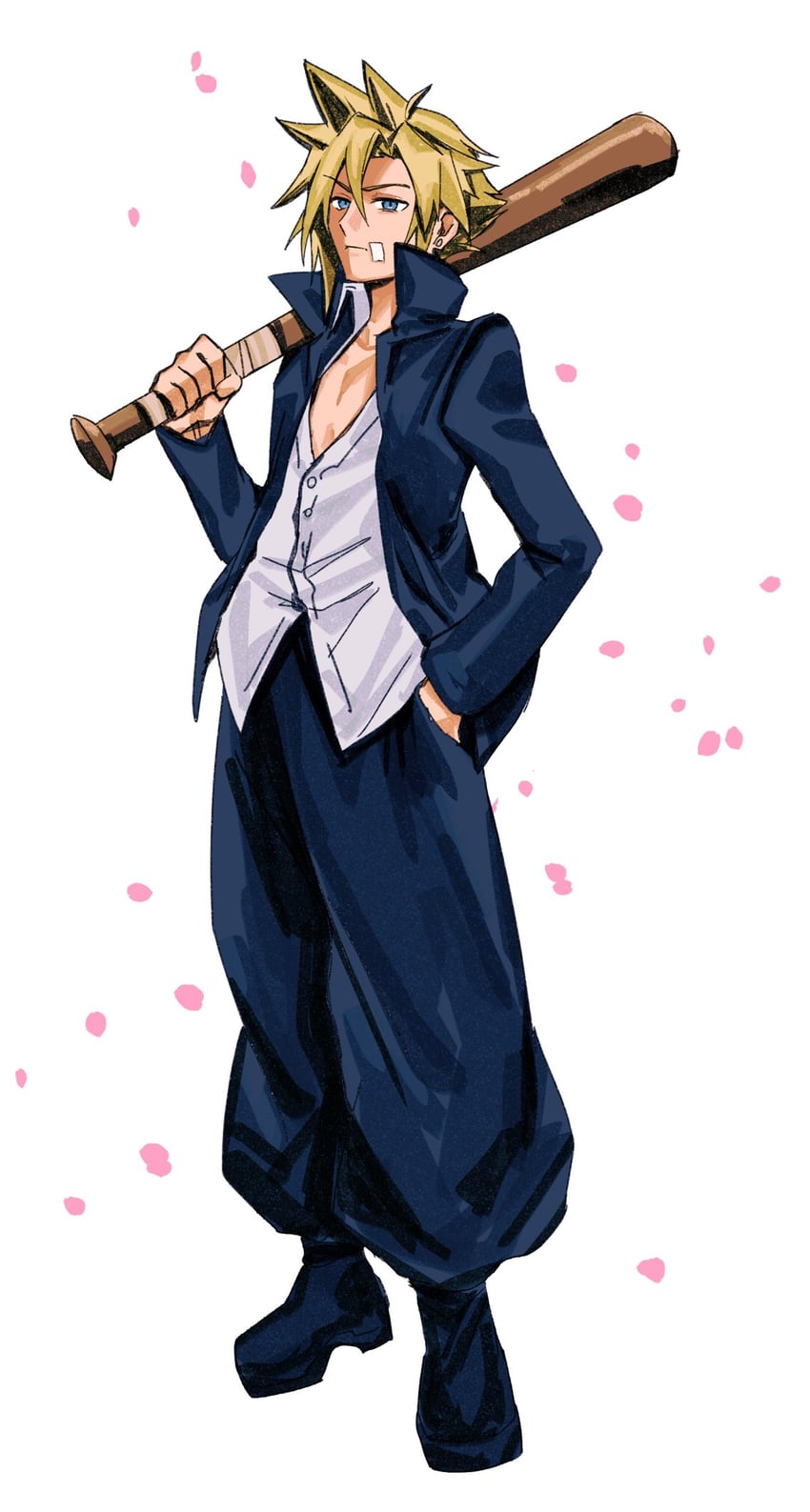 cloud strife (final fantasy and 2 more) drawn by keiseki1