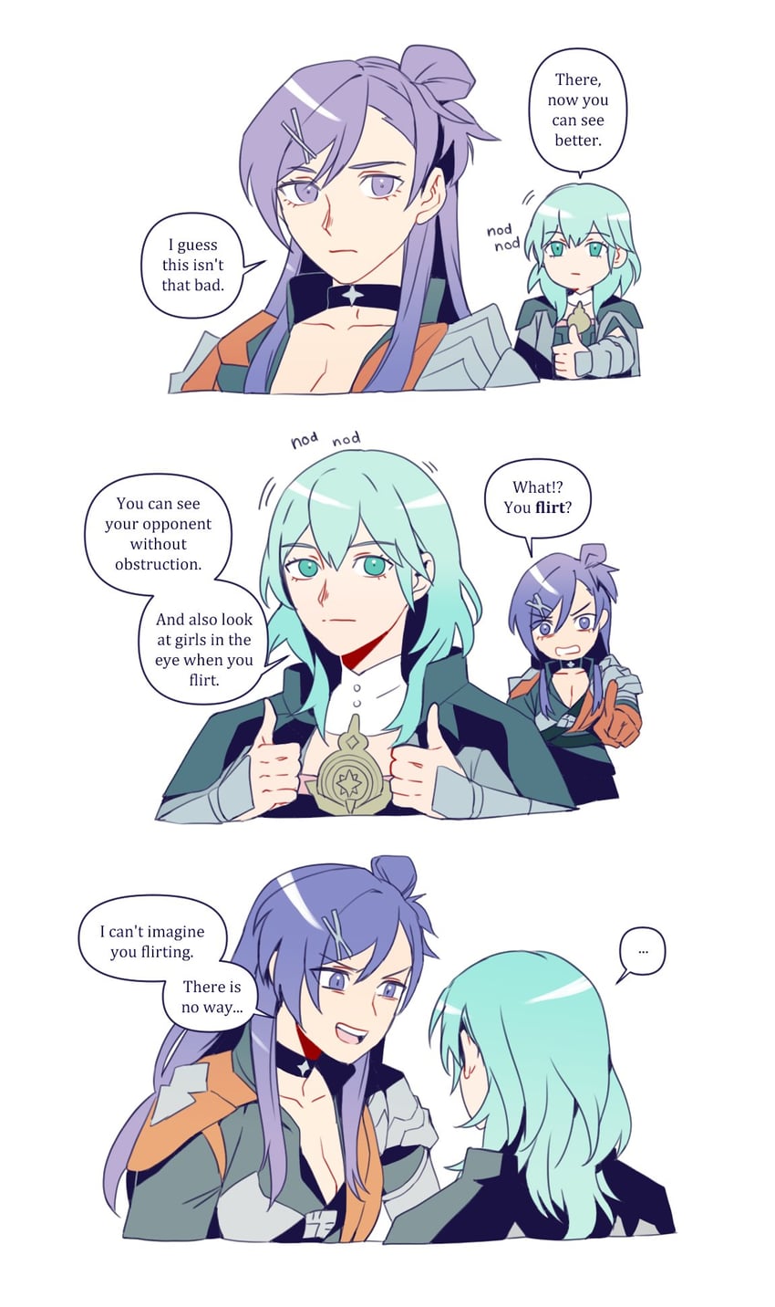 female byleth and female shez (fire emblem and 2 more) drawn by radiostarkiller