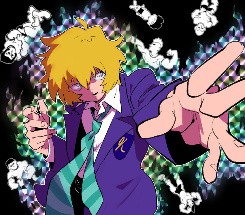 kageyama shigeo, hanazawa teruki, gouda musashi, shimura ryohei, kumagawa hiroshi, and 2 more (mob psycho 100) drawn by mochieo