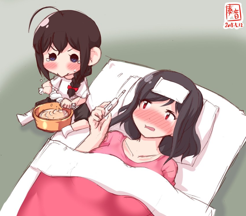 shigure and yamashiro (kantai collection) drawn by kanon_(kurogane_knights)