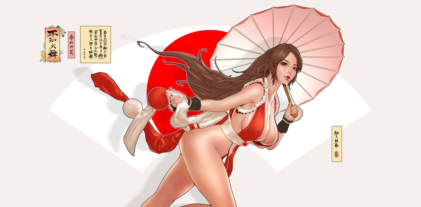 shiranui mai (the king of fighters and 1 more) drawn by fei_teng