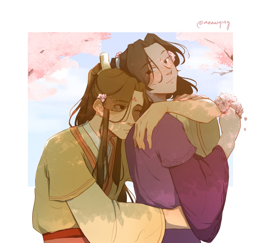 xie lian and mu qing (tianguan cifu) drawn by meawqing