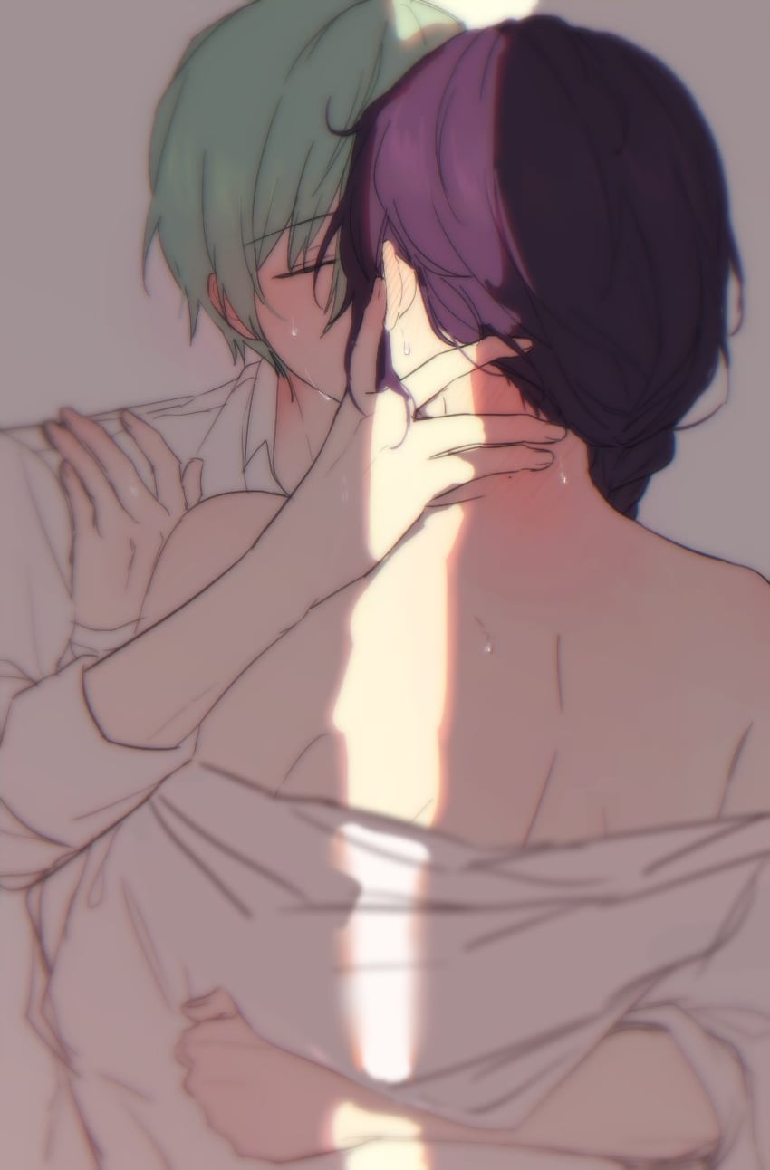 ayase mayoi and kazehaya tatsumi (ensemble stars!) drawn by jylllldn