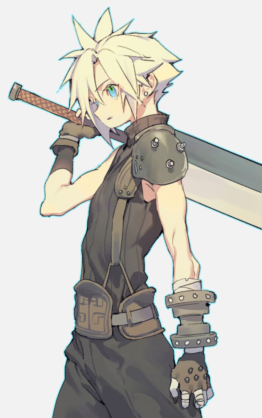cloud strife (final fantasy and 1 more) drawn by tpqmsrp