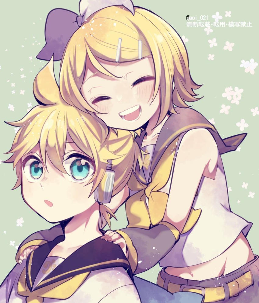 kagamine rin and kagamine len (vocaloid) drawn by aoi_choko_(aoichoco)