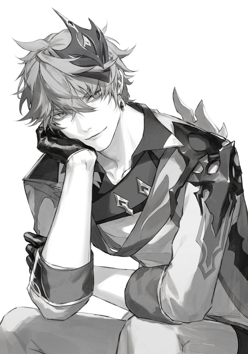 tartaglia (genshin impact) drawn by srro_yo
