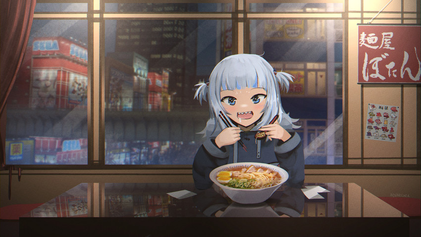 gawr gura (hololive and 1 more) drawn by advarcher