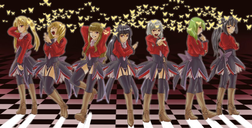 mammon, lucifer, asmodeus, beelzebub, belphegor, and 2 more (umineko no naku koro ni) drawn by harnest_(111350)