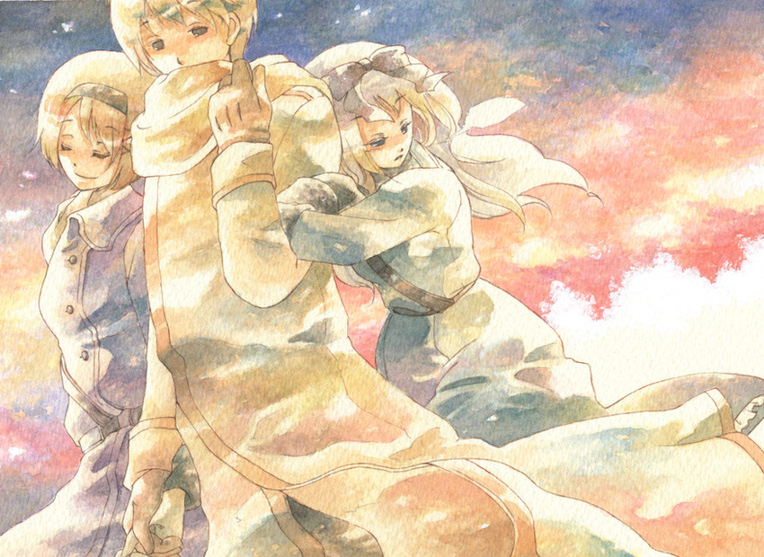 russia, belarus, and ukraine (axis powers hetalia) drawn by diadia