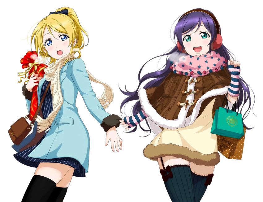 tojo nozomi and ayase eli (love live! and 2 more)
